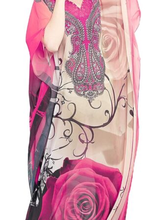 Craft Trade Kaftan for Women Stylish Long Kaftan Maxi and Nighty Dresses for Women Cotton Plus Size Swimsuit Beachwear Summerwear Cover up Dresses for Girls – 58 Inches Long