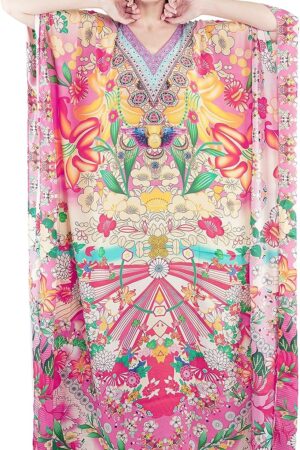 Craft Trade Kaftan for Women Stylish Long Kaftan Maxi and Nighty Dresses for Women
