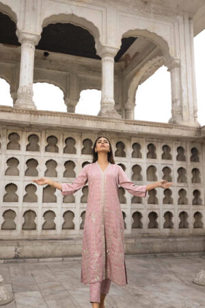 2 Piece – Embroidered Suit – KFE23-57