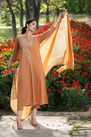 3 Piece – Embroidered Suit – KFE23-90