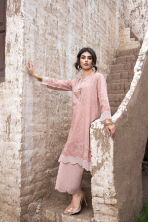 2 Piece – Printed Embroidered Suit – KPE23-32